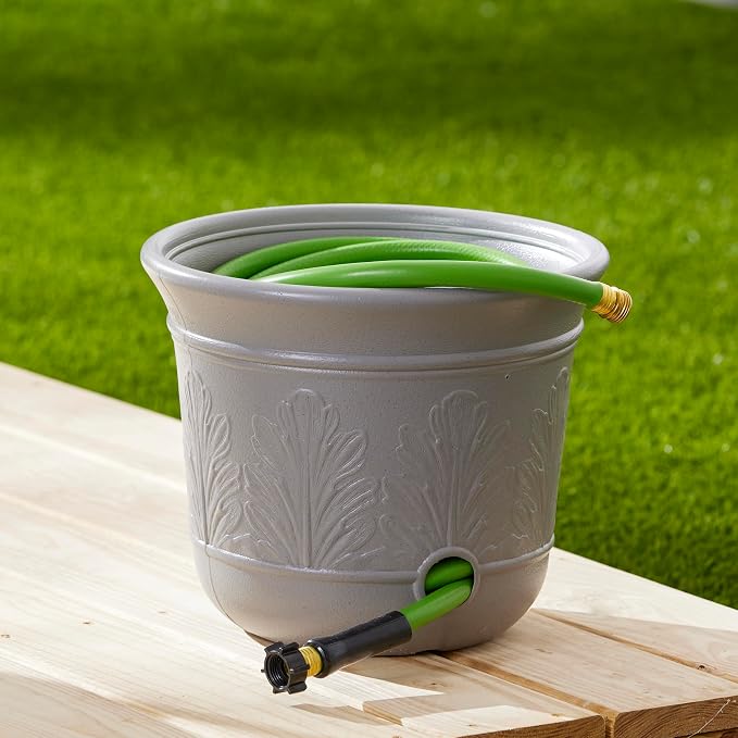 Suncast 2 Pack 300 Foot Heavy Duty 5 Gallon Decorative Plastic Hose Pot - Image 5