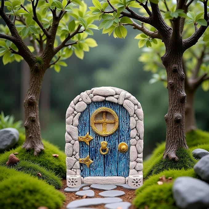 Blue Streak Archway Mini Fairy Garden Door - Image 8