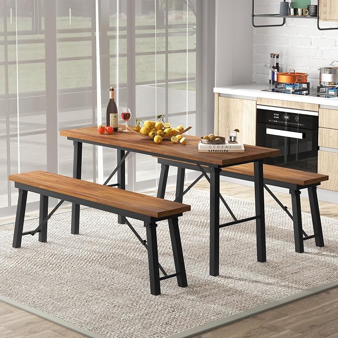 Tangkula 59" Narrow Outdoor Dining Table - Image 9