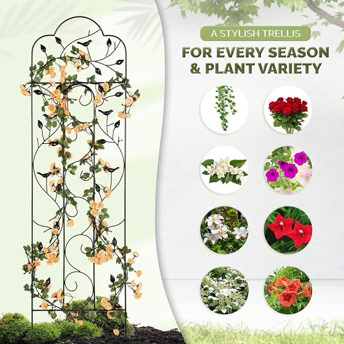 Idzo 60in 5ft 100% Metal Garden Trellises - Image 5