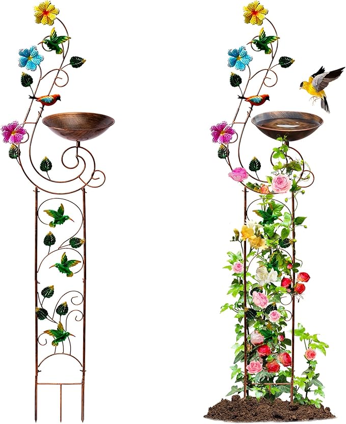 57" Height Metal Bird Bath by YYWMWM