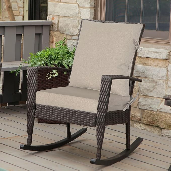 Goodgoods 20"x42" Outdoor Dining Chair Cushion Set of 1 Patio Furniture Cushion - Image 3