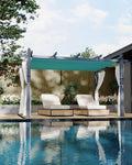 10x13 Ft Outdoor Pergola with Retractable Canopy & Side Mesh Screen Patio Gazebo by KYBOLT