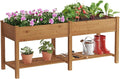 FILWH Raised Garden Bed with Legs Elevated Wooden Planter Box Stand Large by FILWH