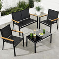 Best Choice Products 4-Piece Outdoor Textilene Patio Conversation Set, Backyard by BestChoiceProducts