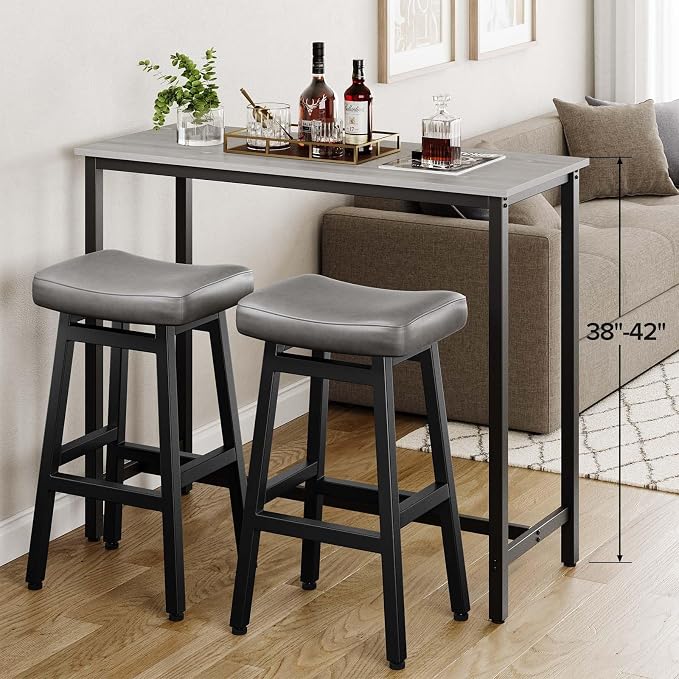 29 Inches Bar Stools Set of 2, Bar Height Barstools - Image 8