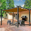 Domi Outdoor Living 10’ X 10’ Outdoor Retractable Pergola by domioutdoorliving