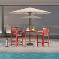 Bar Height Adirondack Chairs and Table Set, Outdoor Patio Bar Set by PatioKingdom
