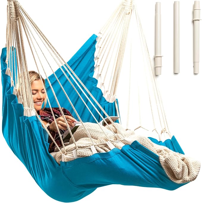Hanging Hammock Chair Swing – Hanging Chair Outdoor & Indoor by EXTIRIO