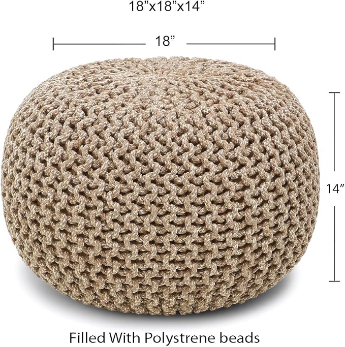 REDEARTH · Round Pouf Ottoman - Image 3