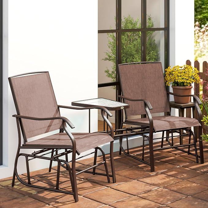 Outsunny Outdoor Glider Chairs - Image 9