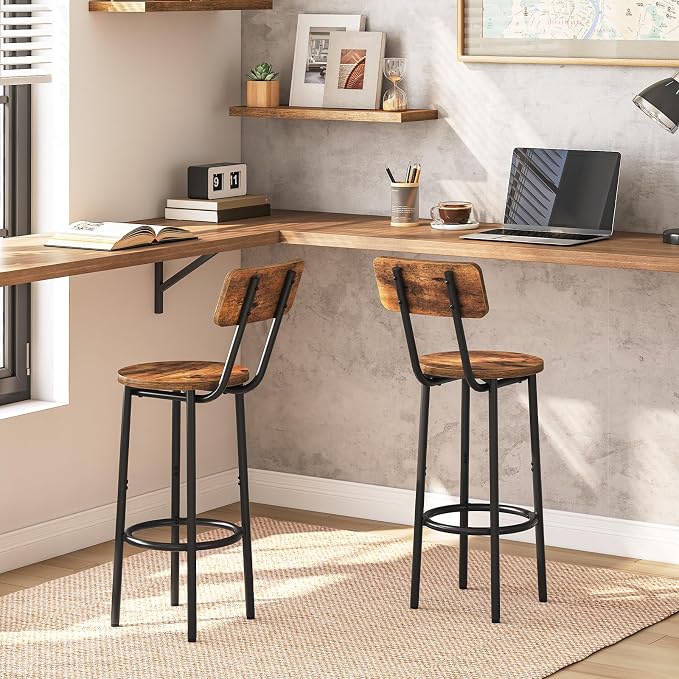 HOOBRO Bar Stools, 25.2" Bar Chairs - Image 6