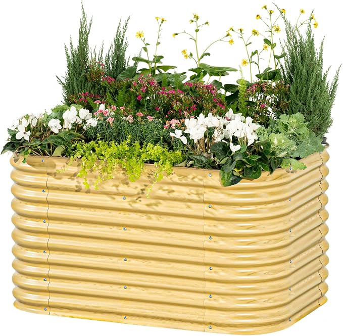 32" Extra Tall Raised Garden Bed Kits, 3.5 x 5 x 2.7ft Raised Planter Box by VegoGarden