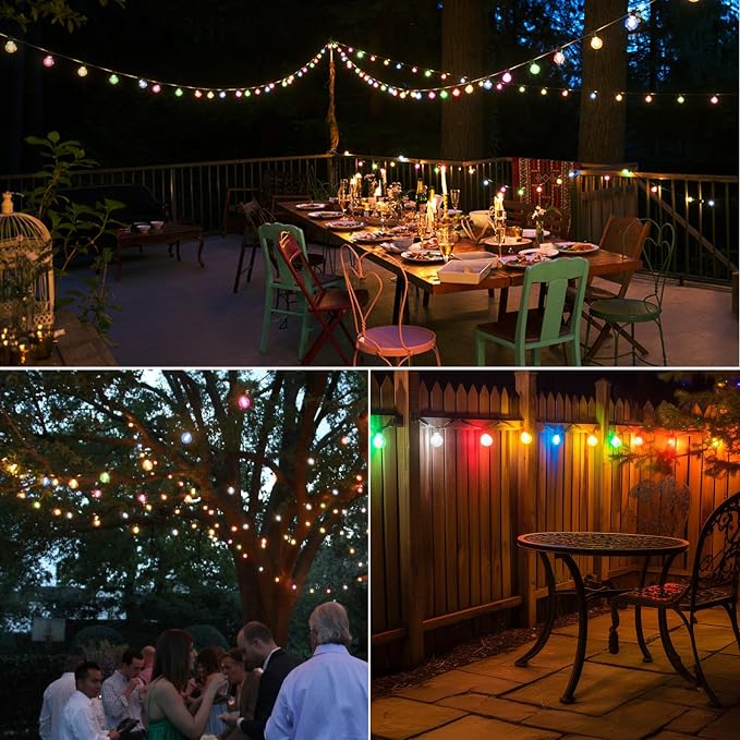 40FT LED Outdoor String Lights Waterproof, G40 LED Globe Outdoor Lighting - Image 6