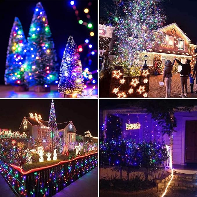 2 Pack 100 LED Solar Powered String Lights, Outdoor Waterproof Copper Wire 8 - Image 5