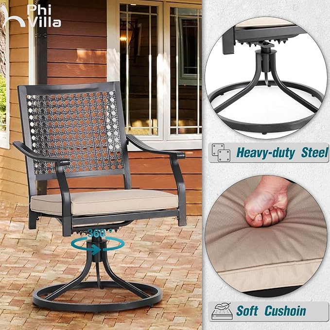 PHI VILLA 5 Pieces Outdoor Dining Set - Image 5