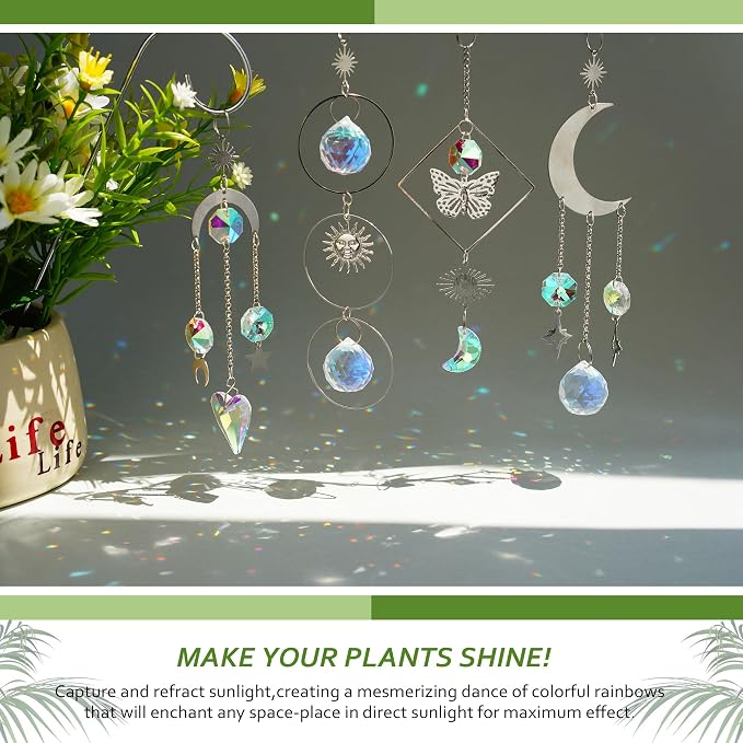 HDCRYSTALGIFTS 4 Pack Crystal Sun Catchers - Image 5