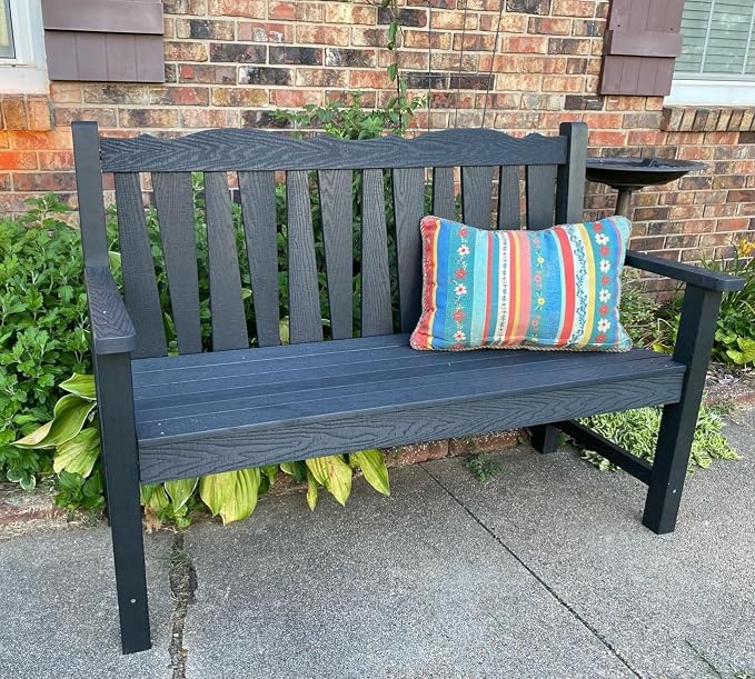 Outdoor Bench Weatherproof, 2-Person Garden Benches - Image 2