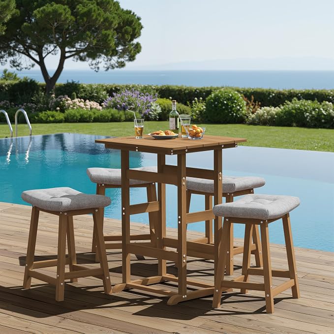Ciokea 4 Set 24" Outdoor Bar Stools - Image 9