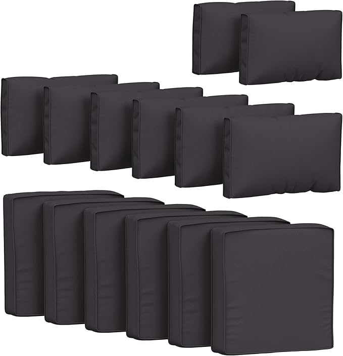 14 Pcs Outdoor Cushion Covers Patio Cushion Slipcovers Replacement Splash Proof by Pakunoda