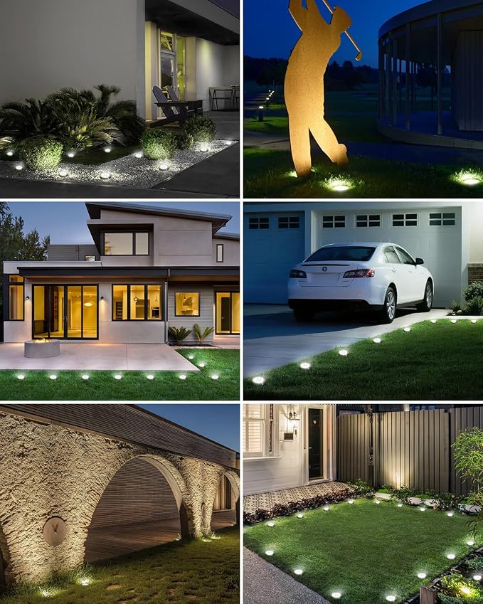 btfarm 6 Pack Solar Lights Outdoor, 8 LED Solar Ground Lights IP65 Waterproof - Image 7