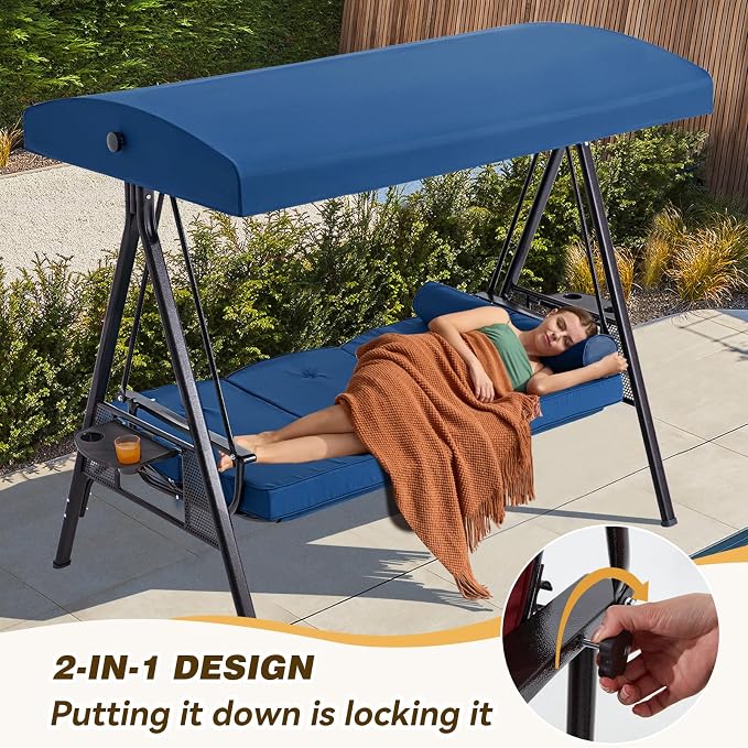3 in 1 Outdoor Porch Swing - Image 2