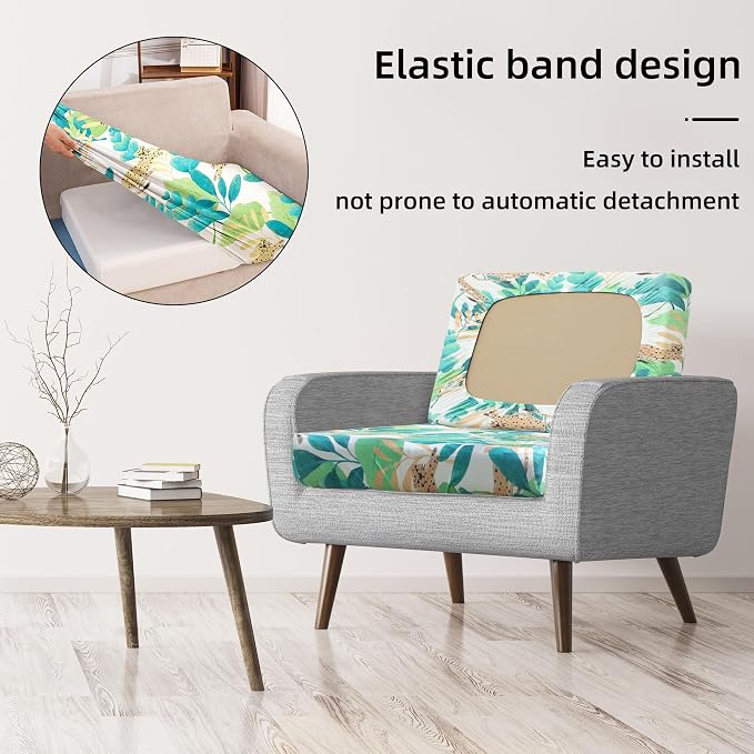 8Pcs Stretch Patio Cushion Covers, Outdoor Couch Covers Replacement, Outdoor - Image 5