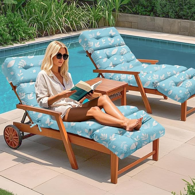Outdoor Chaise Lounge Chair Cushion 75.1 x 22.8 x 4.7 Inches 100% Waterproof - Image 6