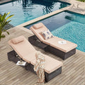 Outdoor Lounge Chairs, Pool Lounge Chairs Set of 2, Outdoor Chaise Lounge by YALISSEY