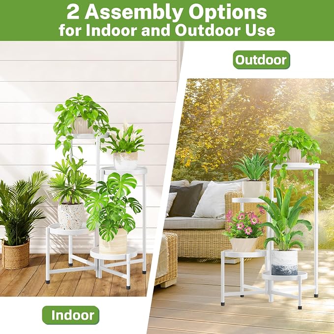 iDavosic.ly 4 Tier Large Plant Stand Indoor, 10 Inch Wide Tall Corner Metal - Image 6