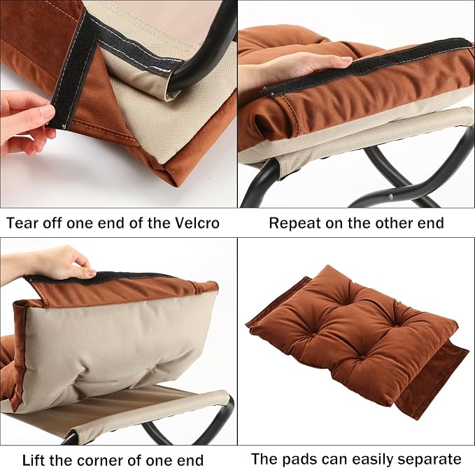 15" Foldable Foot Stool Ottoman - Image 8