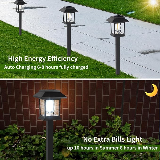 Greluna Solar Lights Outdoor, 12 Pack 6000K Waterproof Auto On/Off Solar - Image 3