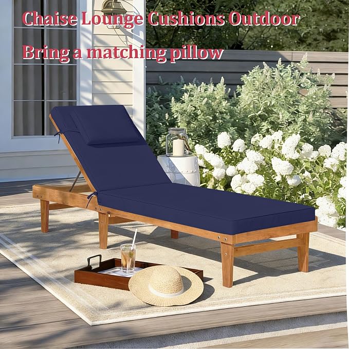 Chaise Lounge Cushions Outdoor 72x21x4 Inch, Patio Lounger Chair Cushion - Image 6