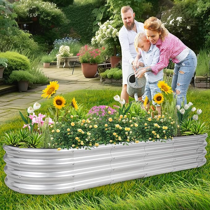 1MORE Galvanized Raised Garden Bed- Planter Garden Boxes Outdoor, Raised Beds - Image 8
