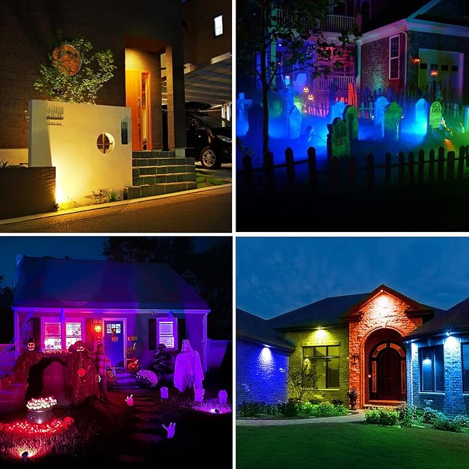 MEIHUA Solar Spot Lights Outdoor Color Changing, 6 in 1 Solar Landscape - Image 7