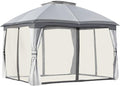 Outsunny 10' x 12' Outdoor Gazebo, Patio Gazebo Canopy Shelter w/Double Vented by Outsunny