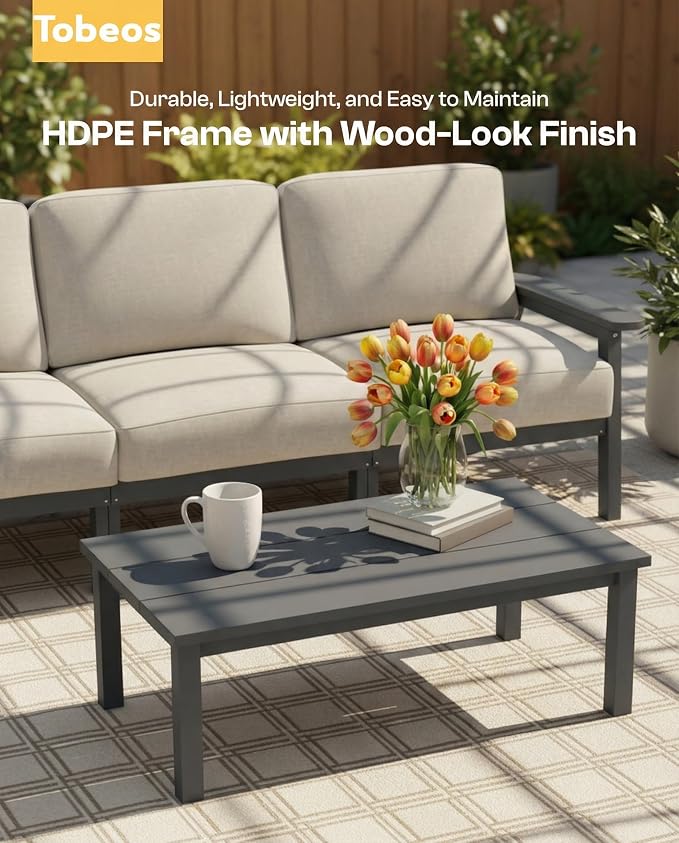 Patio Furniture Set, HDPE Outdoor Sofa Set - Image 8