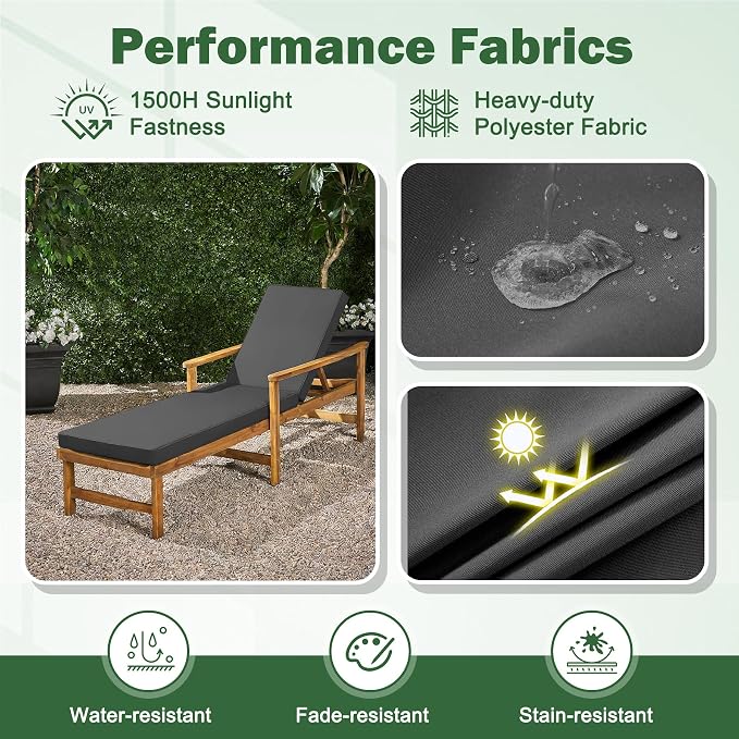 Chaise Lounge Cushions Outdoor, Outdoor Chaise Cushion - Image 5