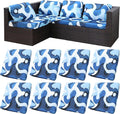 8Pcs Stretch Patio Cushion Covers, by BIETYONE