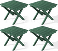 SERWALL Folding Outdoor Side Table Set of 4, Small Adirondack Side Table by SERWALL