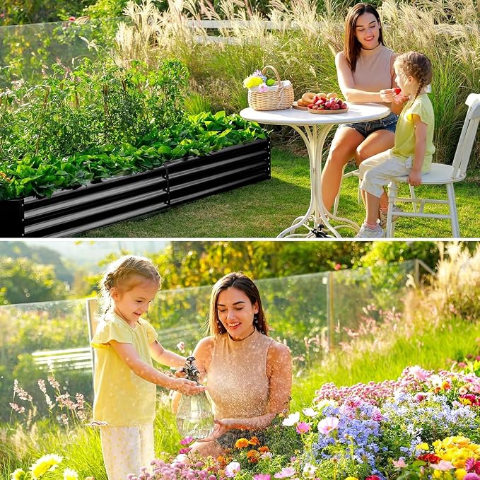 Land Guard 3 Pack 6×3×1ft Galvanized Metal Raised Garden Bed, Metal Planter Kit - Image 7