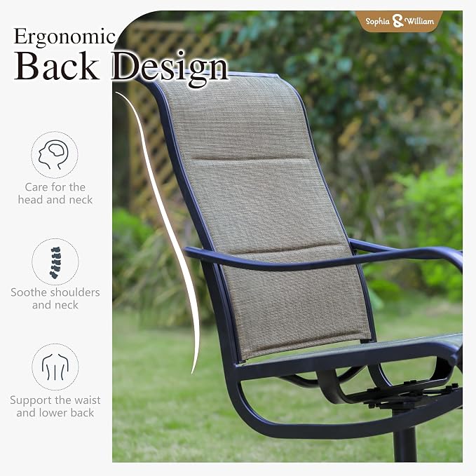 Sophia & William Patio Sets 5 Pieces Patio Dining Set - Image 2