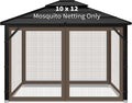 Gazebo Replacement Mosquito Netting Outdoor Universal Gazebo Canopy 4-Panels by Iheqard