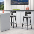 PURPLE LEAF Outdoor Swivel Counter Height Bar Stools Set of 2 Metal Modern by PURPLELEAF