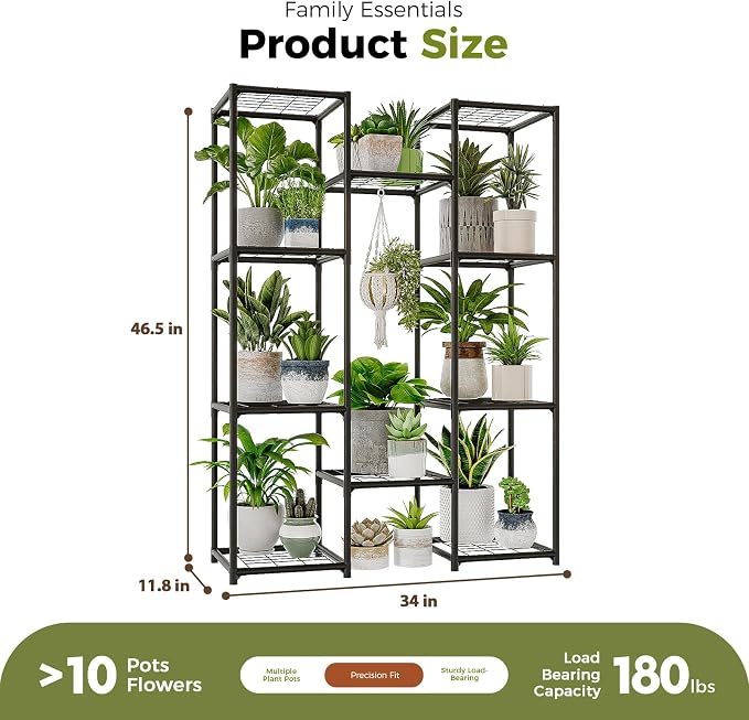 Bamworld Plant Stand Outdoor Metal Plant Shelf - Image 6