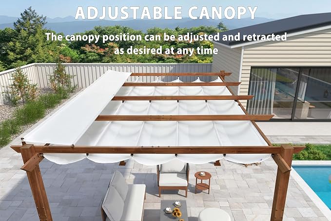 PURPLE LEAF 10' x 13' Outdoor Retractable Pergola - Image 5