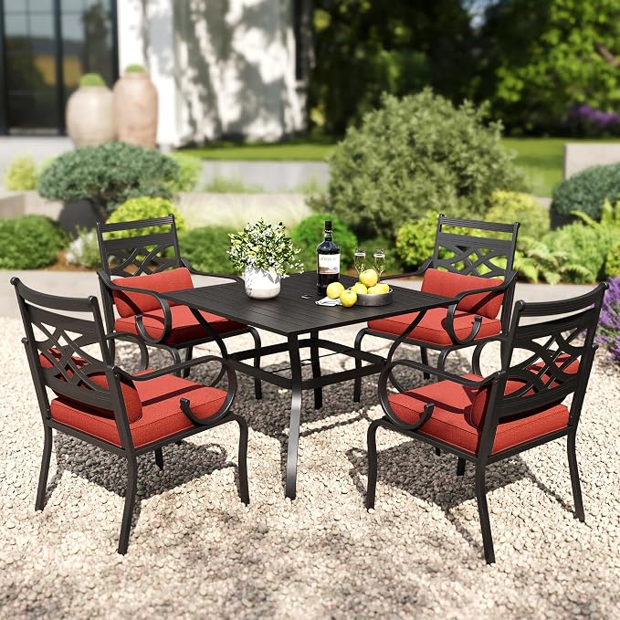 PHI VILLA 5 Pieces Outdoor Dining Set by PHIVILLAThepioneerofcomfortablehouseholdsupplies
