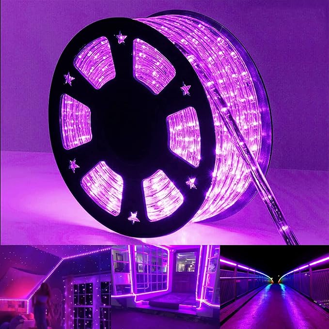 50ft 360 LED Rope Lights Outdoor, Connectable and Flexible Tube Lights by Jnaurb