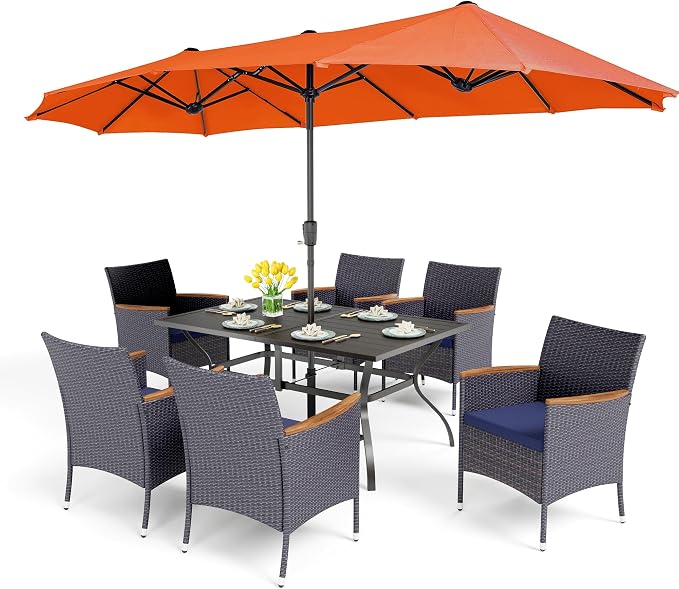 PHI VILLA 8-Piece Patio Dining Set by PHIVILLAThepioneerofcomfortablehouseholdsupplies