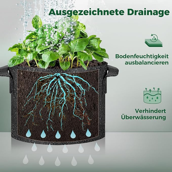 T4U 5 Gallon Grow Bags, Upgrade Grow Bags - Image 4